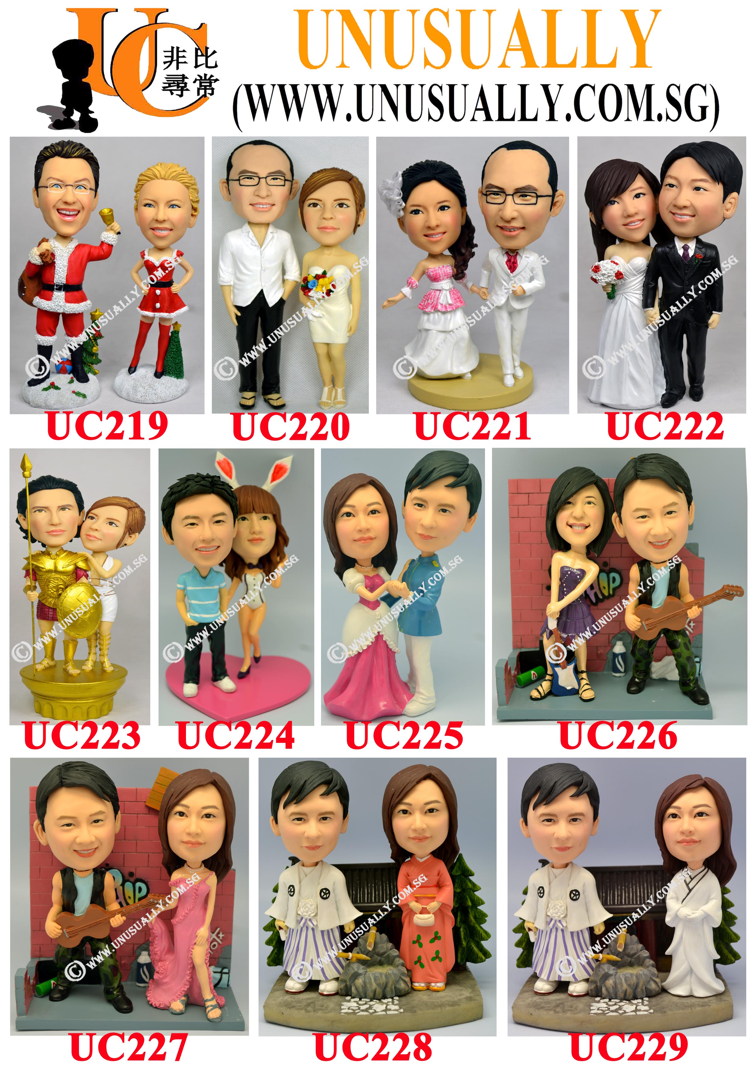 Custom 3D New Couple Design USeries Figurines - UC219-UC229